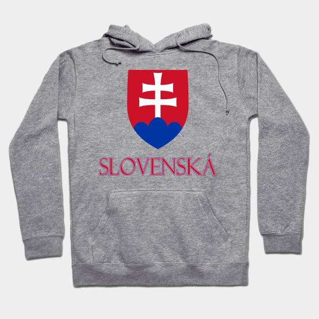 Slovakia (in Slovak) - Slovak Coat of Arms Design Hoodie by Naves